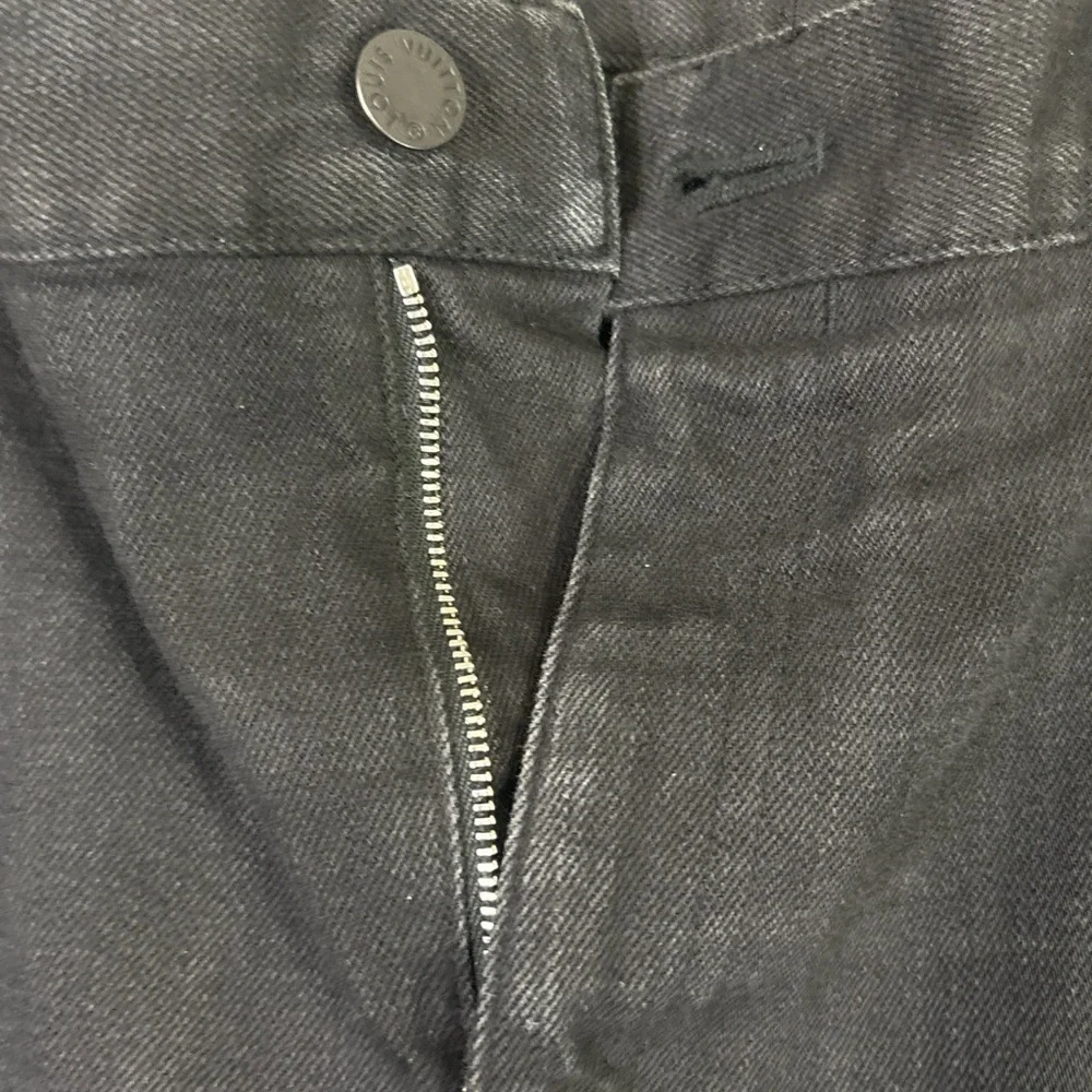 Louis Vuitton Slim Stretch Jeans Black Size 38 Monogram Patch
